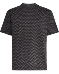 Emporio Armani - Cotton Geometric Print T-Shirt - Lyst