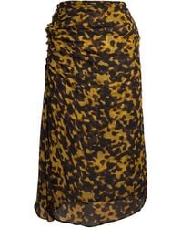 Christopher Esber - Silk Ruched Midi Skirt - Lyst