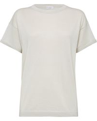 Brunello Cucinelli - Cashmere-Silk-Blend T-Shirt - Lyst