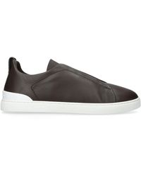 ZEGNA - Shearling Triple Stitch Secondskin Sneakers - Lyst