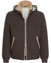 Brunello Cucinelli - Bonded Hooded Puffer Jacket - Lyst