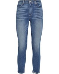 PAIGE - Hoxton Cropped Jeans - Lyst