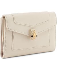 BVLGARI - Leather Serpenti Forever Compact Wallet - Lyst