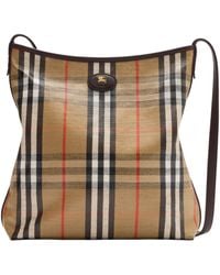 Burberry - Small Canvas Highlands Shoulder Bag - Lyst