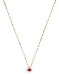 Suzanne Kalan - Ruby And Diamond Mini Princess Pendant Necklace - Lyst