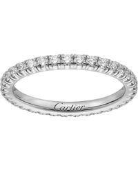 Cartier - White Gold And Diamond Étincelle De Wedding Band - Lyst