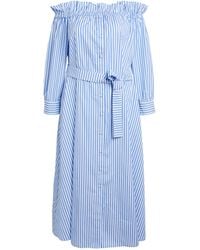 Marina Rinaldi - Cotton Striped Maxi Dress - Lyst