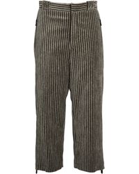 Giorgio Armani - Velvet Striped Trousers - Lyst