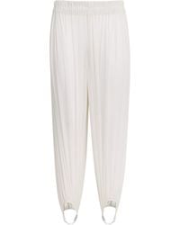 Alaïa - Silk-Blend Pleated Tension Trousers - Lyst