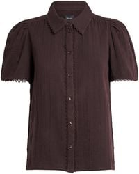 ME+EM - Cotton Cheesecloth Blouse - Lyst
