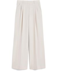 Weekend by Maxmara - Virgin Wool Wide-Leg Trousers - Lyst