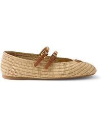 Prada - Crochet Triangle Ballet Flats - Lyst