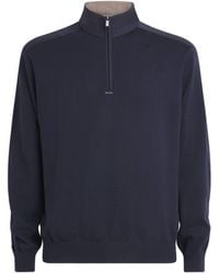 Paul & Shark - Virgin Wool Quarter-Zip Sweater - Lyst