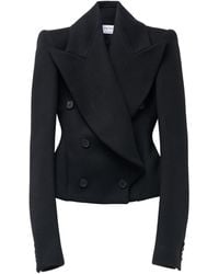 McQueen - Wool-Cashmere Double-Breasted Blazer - Lyst