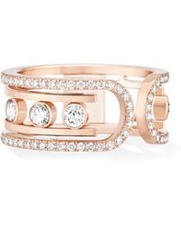 Messika - Rose Gold And Diamond Move 10th Birthday Ring - Lyst