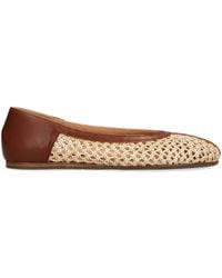 Ancient Greek Sandals - Raffia Leather-Trim Aeropi Ballet Flats - Lyst