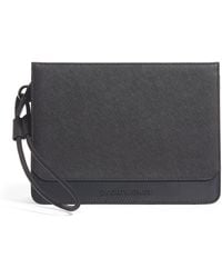Emporio Armani - Faux Leather Logo Wash Bag - Lyst