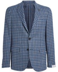 Pal Zileri - Wool-Linen Check Brera Blazer - Lyst