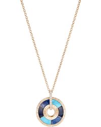 Piaget - Rose, Diamond, Sodalite And Dumortierite Possession Pendant Necklace - Lyst