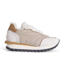 Eleventy - Velvet Leather Sneakers - Lyst