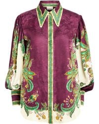 ALÉMAIS - Silk-Blend Ruthie Shirt - Lyst