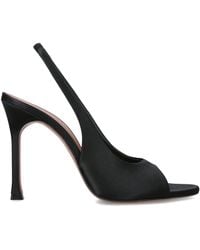 AMINA MUADDI - Satin Alexa Slingback Mules 105 - Lyst