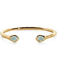 Monica Vinader - Vermeil And Aquamarine Odyssey Cuff Bracelet - Lyst