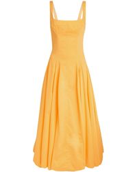 Jonathan Simkhai - Cotton Bubble-Hem Hally Midi Dress - Lyst