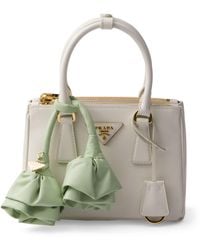 Prada - Mini Leather Galleria Top-Handle Bag - Lyst