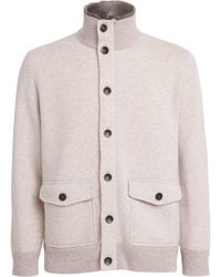 N.Peal Cashmere - Cashmere Herringbone Jacket - Lyst