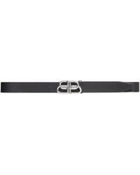Balenciaga - Leather Logo Belt - Lyst