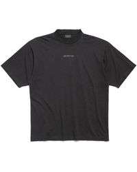 Balenciaga - Distressed Rhinestone-Logo T-Shirt - Lyst