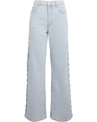 Maje - Embellished Wide-Leg Jeans - Lyst