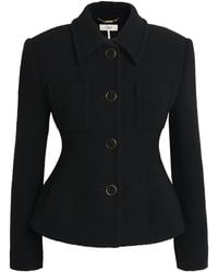 Chloé - Wool-Blend Fitted Tailored Jacket - Lyst