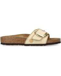 Birkenstock - Raffia Madrid Big Buckle Sandals - Lyst