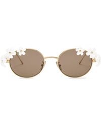 Loewe - X Paula's Ibiza Metal Round Daisy Sunglasses - Lyst