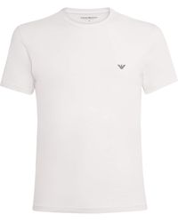 Emporio Armani - Stretch-Cotton Eagle Logo Crew-Neck T-Shirt - Lyst