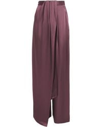 LAPOINTE - Satin Wide-Leg Trousers - Lyst