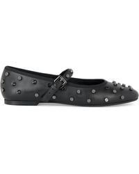 The Kooples - Calfskin Stud-Embellished Ballet Flats - Lyst