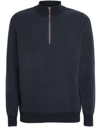 N.Peal Cashmere - Cashmere Quarter-Zip Temple Sweater - Lyst
