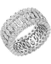 Cartier - White Gold And Diamond Broderie De Ring - Lyst