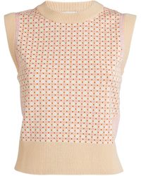 Womens Clothing Jumpers and knitwear Sleeveless jumpers Claudie Pierlot Cashmere Geometric Sweater Vest 