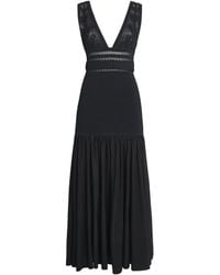Sandro - Knitted V-Neck Maxi Dress - Lyst