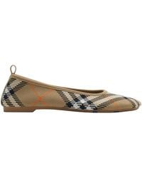 Burberry - Knit Check Baby Ballet Flats - Lyst