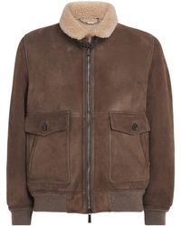 Moorer - Shearling Fiano Bomber Jacket - Lyst