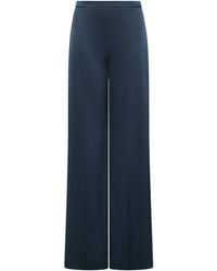 Marella - Satin Wide-Leg Trousers - Lyst