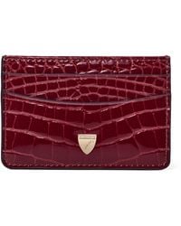Aspinal of London - Leather Croc-Embossed Slim Card Holder - Lyst