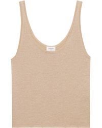 Saint Laurent - Lamé Knit Tank Top - Lyst