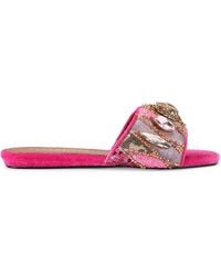 Kurt Geiger - Sequin Kensington Flat Sandals - Lyst