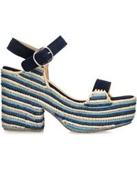 Gabriela Hearst - Raffia Sardis Platform Sandals 110 - Lyst